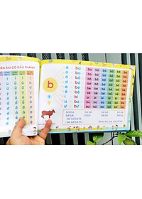 Combo Vở Tập Đánh Vần Tiếng Việt phiên bản mới nhất 2021 + 40 Thẻ Học Flashcard - Tặng 1c bút chì hoạt hình