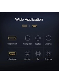 Ugreen UG40363MM137TK Màu Đen Cáp chuyển đổi DisplayPort sang HDMI V1.4 hỗ trợ phân giải 4K 2K - HÀNG CHÍNH HÃNG