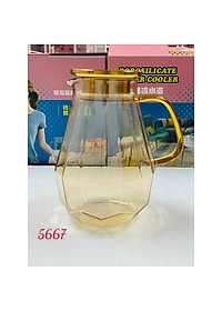 BÌNH ĐỰNG NƯỚC UỐNG THỦY TINH CHỊU NHIỆT LÊN ĐẾN 400 ĐỘ C MÀU VÀNG GOND SANG TRỌNG