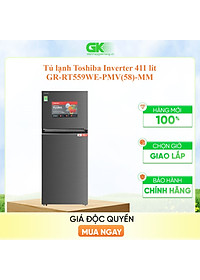 Tủ lạnh Toshiba Inverter 411 lít GR-RT559WE-PMV(58)-MM - Hàng chính hãng - Chỉ giao HCM
