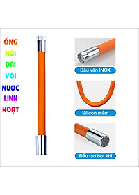 Ống Nối Dài Vòi Nước Hợp Kim Bọc Silicon Xoay 720 Độ Dài 17Cm Tiện Dụng