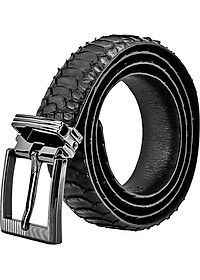 Thắt Lưng Nam Da Trăn VIP Đầu Kim Huy Hoàng HT4327 - Đen