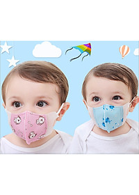 Set 5 Khẩu Trang Kháng Khuẩn Chống Bụi Cho Bé Loại Dày Size 0-3 tuổi (Màu Ngẫu Nhiên)