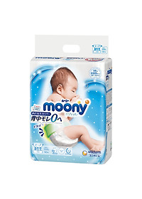 Bỉm - Tã dán Moony Blue size Newborn 90 miếng (Cho bé ~ 5kg)