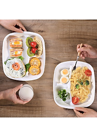 Khay chia 3 ngăn cho bé ăn dặm nội địa Nhật Bản