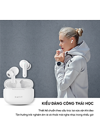 Tai Nghe TWS Havit TW967 BT 5.0, Thiết Kế Công Thái Học, Driver 10mm, Nghe Nhạc Đến 5H - Hàng Chính Hãng