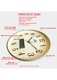 Đồng Hồ EASTAR Tròn Kim Điện tử Viền Mỏng - Máy KIM TRÔI - LỊCH Vạn Niên và NHIỆT KẾ Điện tử