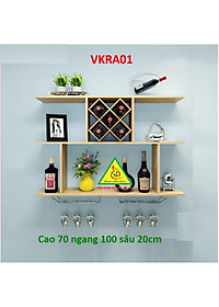Kệ rượu trang trí treo tường VKRA01A