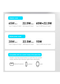 PIN DỰ PHÒNG KIÊM CỦ SẠC GAN3 87W 10.000MAH BASEUS - HÀNG NHẬP KHẨU