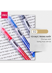 Bút Bi Nước Mực Gel Nhiều Màu Lẻ Chiếc Deli - Mực Trơn Đều Nhanh Khô Không Lem Phù Hợp Hoc Sinh Văn Phòng Ghi Chép Trang Trí Sổ Tay Kế Hoạch Planner - S853