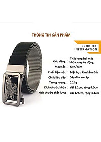 Dây nịt nam, thắt lưng nam dây dù cao cấp bền đẹp khóa đúc đặc tự động tiện lợi mẫu HOT