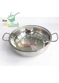 Nồi lẩu xửng hấp inox cao cấp Fivestar 3 đáy từ nắp kính ( tặng 2 vá canh ) - hàng chính hãng