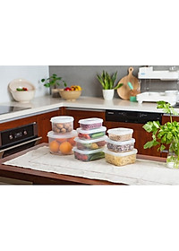 Bộ 3 Hộp Đựng Thực Phẩm, Thức Ăn Bằng Nhựa Cao Cấp Hokkaido Inochi Nhật Bản - Đảm bảo an toàn cho sức khỏe - Hình Chữ Nhật - Nhiều Size - Nhiều Màu