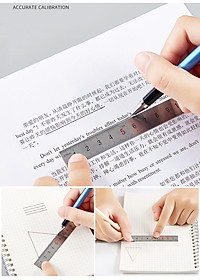 Thước Kẻ thép không gỉ-khắc chìm in màu Baoke