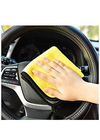 Khăn lau tay nhà bếp siêu thấm có móc treo chất liệu mềm mịn an toàn, màu vàng xanh xám