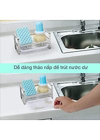 Kệ để đồ rửa bát có khay nhựa dán tường inox 304 Hobby Home Decor KRC1