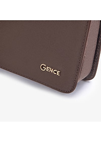 Ví Cầm Tay Clutch Da Nam Hàng Hiệu GENCE CK15 Da Bò Khóa Số Cao Cấp Màu Nâu