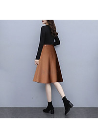 Chân váy xòe midi New Design thiết kế phom chuẩn thanh lịch chất liệu vải nhập tốt CV0034