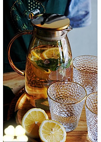 COMBO BÌNH THỦY TINH ĐỰNG NƯỚC CHỊU NHIỆT KÈM 6 CỐC VÀ KHAY GỖ ĐỰNG ( GIAO NGẪU NHIÊN ) - VD64