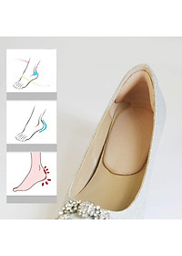 COMBO 2 BỘ MIẾNG LÓT CHO GIÀY RỘNG SILICON (MÀU KEM)