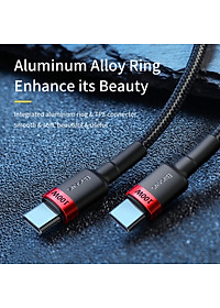 Dây cáp sạc nhanh 100W chuẩn PD 2.0 Type C to type-c QC 3.0 hiệu Baseus Cafule type c to Type C cho iPad Pro 2018 / 2020 / Samsung / Huawei / Xiaomi / Tablet / Macbook / Laptop Type C - Hàng nhập khẩu