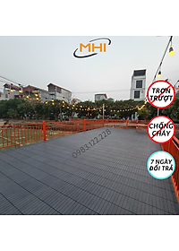 Miếng nhựa lót sàn uPVC cao cấp MHI-ECO, Tấm nhựa trải sàn trang trí ban công / sân vườn / sân thượng; lót sàn chống trơn trượt nhà tắm / bể bơi - Hàng Việt Nam chất lượng cao