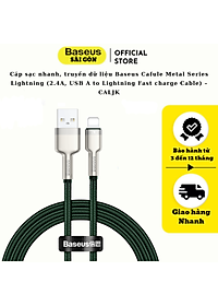 Cáp sạc nhanh Baseus Cafule Metal Series USB-IP CALJK  2.4A - hàng chính hãng