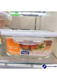 Bộ 3 hộp bảo quản thủy tinh hình vuông Lock&Lock LLG224S3 750ml (Trong suốt)