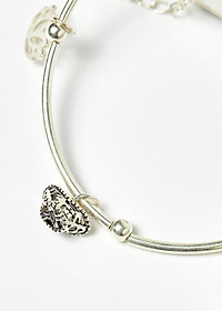 Lắc bạc charm hoa sen - Ngọc Quý Gemstones