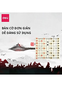 Bàn cờ tướng Deli bằng giấy kèm quân cờ nhựa giúp phát triển trí tuệ - 9565