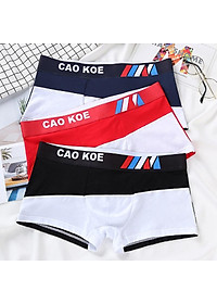 Quần lót nam - Quần đùi boxer nam CAO KOE cho Học sinh trẻ trung, sinh viên cá tính cotton nguyên chất 100% thoáng khí