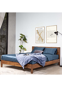 Giường ngủ gỗ CT17MH Juno Sofa màu vàng nâu