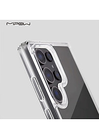 Ốp lưng trong suốt chống ố vàng cho Samsung Galaxy S25 Ultra, Mipow Tempered Transparent (Bayer Germany)_ Hàng Chính Hãng