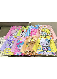 Đồ bộ ngủ dài tay cho bé gái kuromi hello kitty từ 12-40kg chất thun lạnh mềm mịn mát