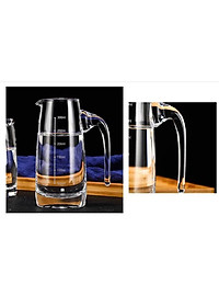 Cốc thủy tinh chia vạch có tay cầm, cốc thủy tinh rót rượu vang