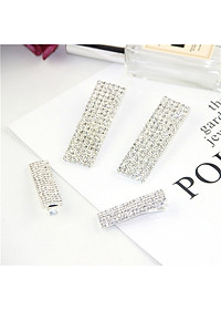 Kim Loại Sang Trọng Kim Cương - Kẹp Tóc Hình Học Đơn Giản Thiết Kế Mỏ Vịt - Kẹp Tóc Phong Cách Hàn Quốc