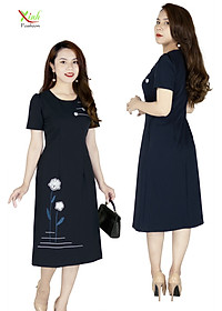 Đầm Suông A Thêu Hoa 3D Siêu Sang Trọng