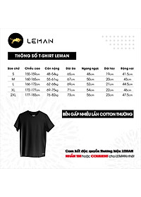 Nơi bán Áo thun nam T-Shirt Leman Cotton Compact màu đen Regular Form