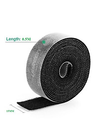 Ugreen UG70110LP124TK 1M cỡ 15mm băng dán Velcro màu đen ngang 1.5cm - HÀNG CHÍNH HÃNG