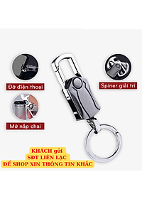 Móc khoá KHẮC TÊN SDT xoay đa năng 5in1 móc chìa khóa xoay Spinner thép ko gỉ A79