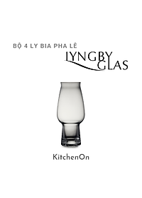 Bộ 4 ly bia pha lê Lyngby Glas Đan Mạch