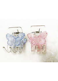 Kẹp tóc con bướm - kẹp tóc càng cua 5 răng - kẹp tóc trong suốt - kẹp gấp 5 răng mẫu mới