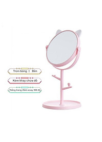 Gương Trang Điểm [CUTE01] Tai Mèo Xoay 360 độ | Có Móc Treo Phụ Kiện - Hàng chính hãng 