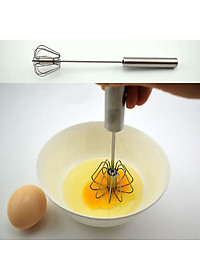 Dụng Cụ Đánh Trứng Cầm Tay Dạng Ấn Trục Xoay Tự Động - Chất Liệu Thép Không Gỉ 304 Cao Cấp - Chính Hãng MINIIN