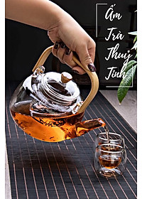 Ấm pha trà thủy tinh quai gỗ 900ml - ANTH682
