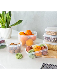 { Nhiều Size} Hộp Đựng Thực Phẩm Tròn Hokkaido Chuẩn Nhật Bản - Chính hãng inochi ( Tặng kèm khăn lau đa năng pakasa)