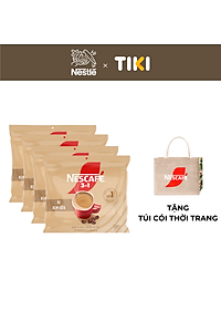 [Tặng ca đựng đá 900ml] Combo 4 Bịch Cà phê hòa tan NESCAFÉ 3IN1 VỊ KEM SỮA Bịch 24 gói ĐẬM VỊ SỮA, CHUẨN CÀ PHÊ