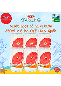Nước ngọt có ga giải khát vị bưởi (NƯỚC BƯỞI CÓ GA) OKF HÀN QUỐC x 24 lon 350ml