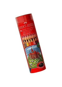 Chì Màu Lục Giác Castell -115828 - 36 Màu Dài (Hộp Thiếc Tròn) Faber Castell