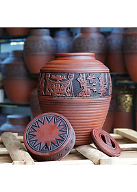 Chum sành ngâm rượu Đông Sơn Âu Lạc 5 Lit - 10 Lit gốm sứ Bát Tràng